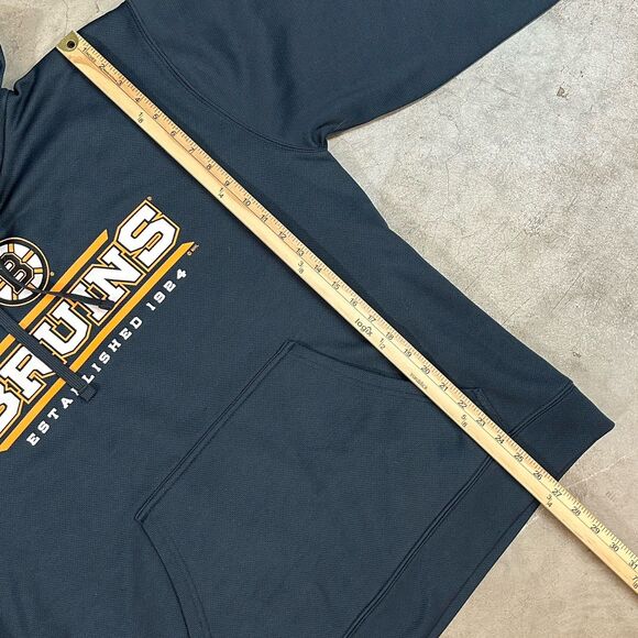 Boston Bruins NHL Logo Hockey Hoodie Sweatshirt Men's Large Gray EUC - Picture 6 of 8